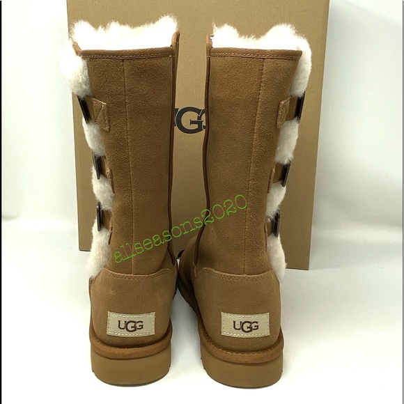 UGG Klea Che Women’s Boot Tan Suede Fur - Picture 6 of 11